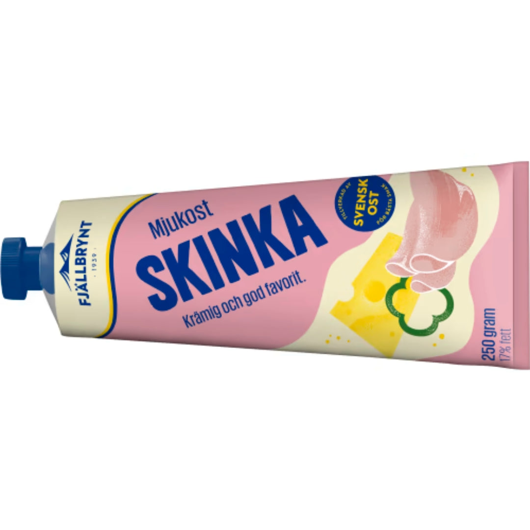 Fjällbrynt Skinka Mjukost 17% - Ham Cheese Spread 250g