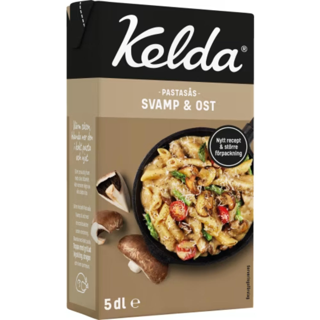 Kelda Pastasås Svamp Ost - Mushroom & Cheese Pasta Sauce 5dl