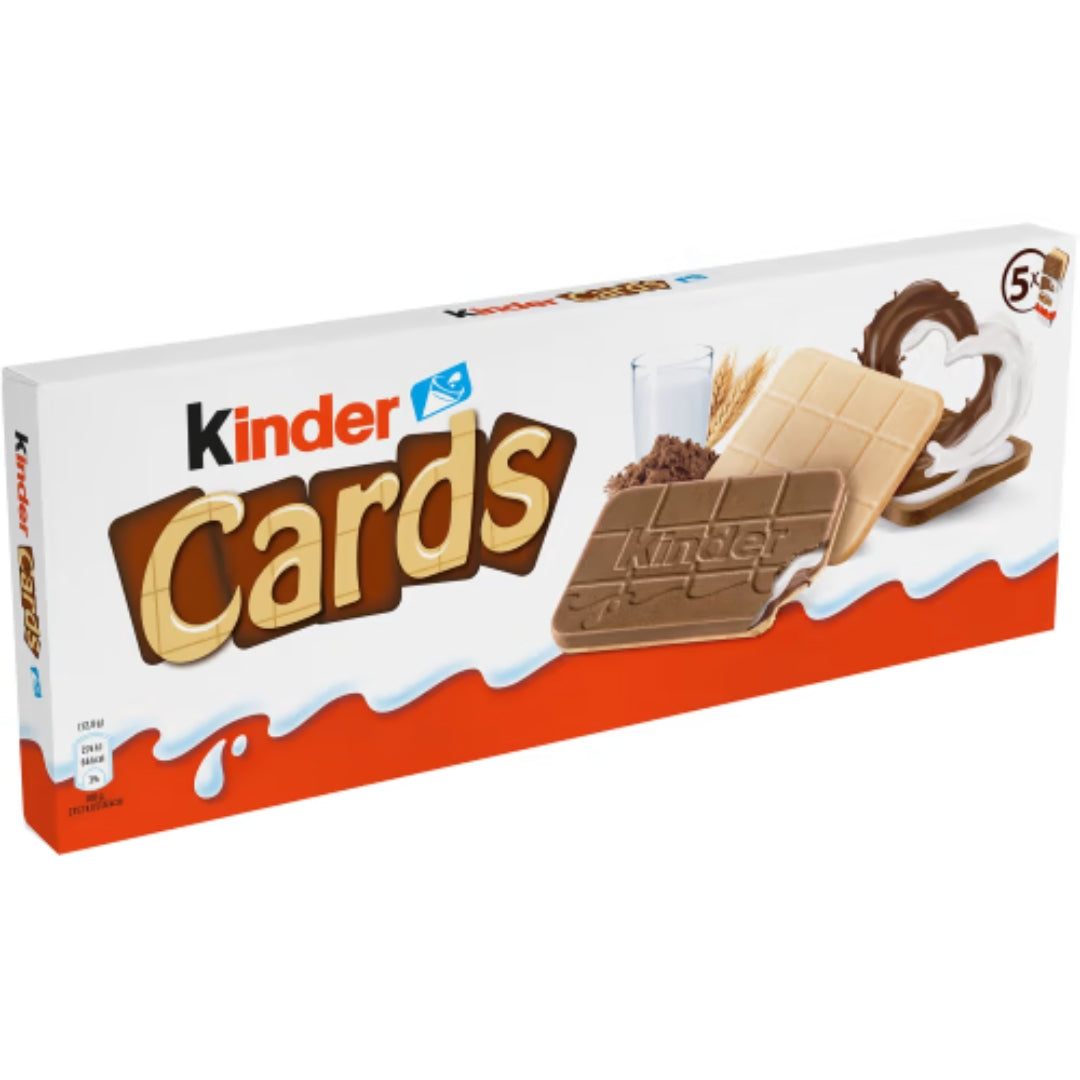 Kinder Cards 5-pack - Crispy Wafer Cookies with a Creamy Milk and Cocoa filling 128g