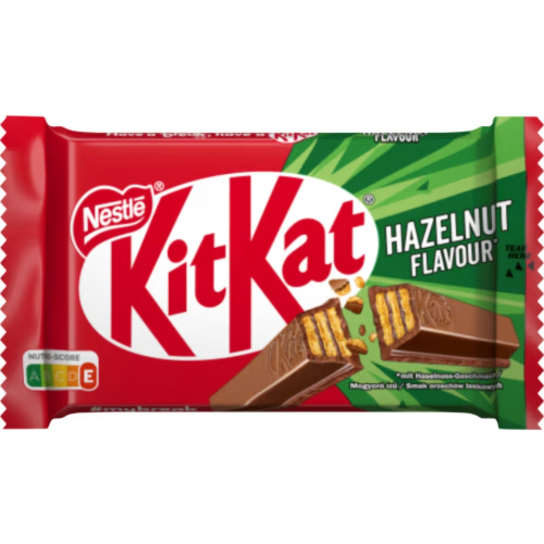 Nestlé KitKat Hazel 4 dito - Wafer croccante coperto di cioccolato al latte con nocciole 41,5 g