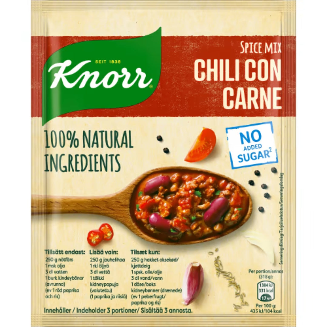 Knorr Chili Con Carn Spice Mix 3port - Spice Mix Chili con Carne 47g