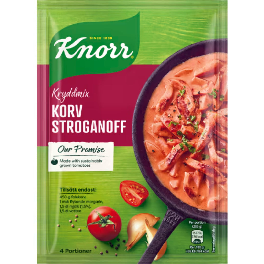 Knorr Korvstroganoff Kryddmix 4port - Sausage Stroganoff Mix 50g