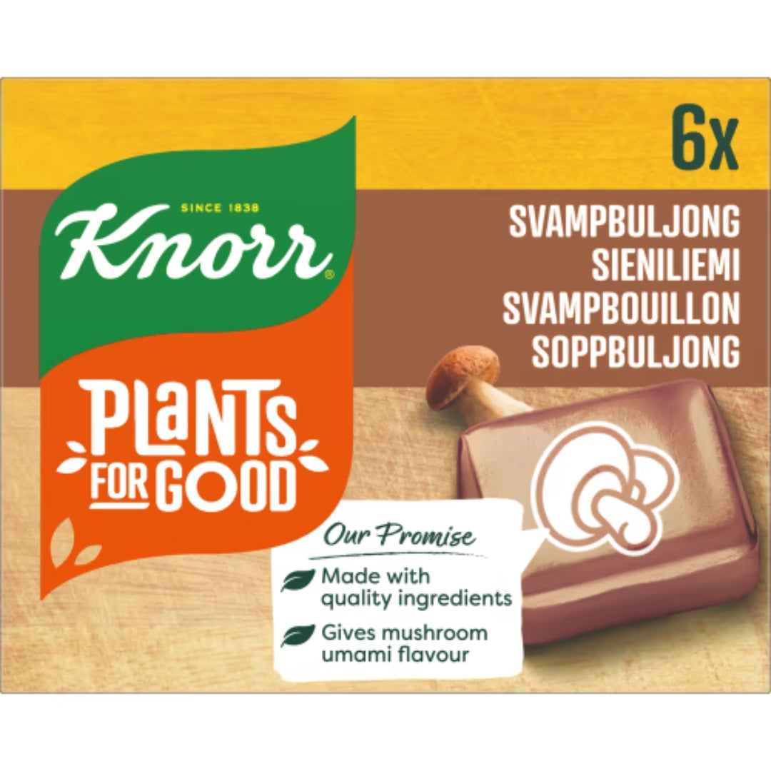 Knorr Svampbuljong Tärningar - Mushroom Bouillon Cubes 6p/3l
