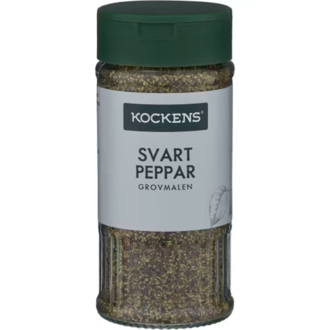 Kockens Svartpeppar Grovmalen Burk - Black Pepper 105g