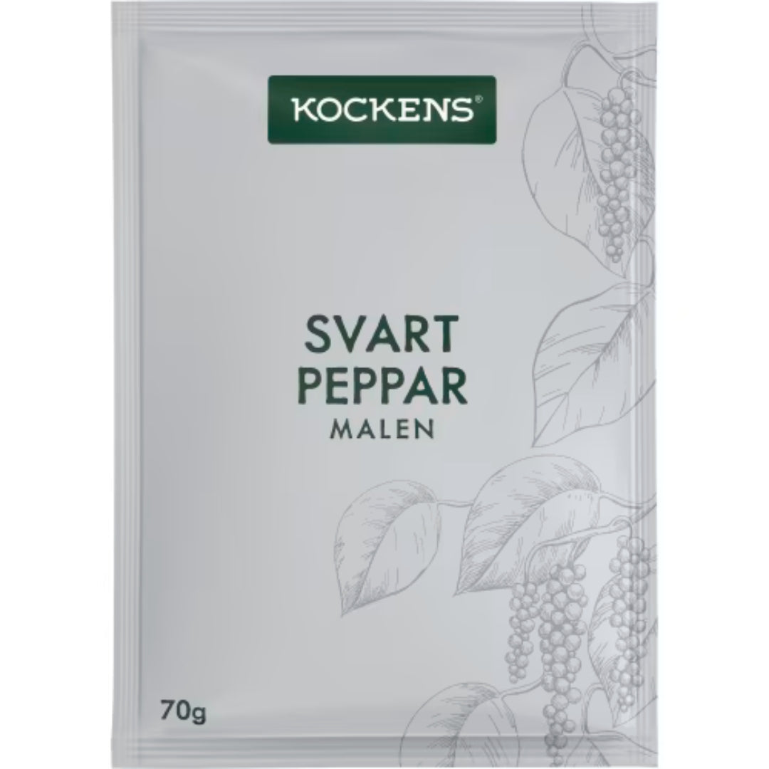 Kockens Svartpeppar Malen Påse - Black Pepper 70g