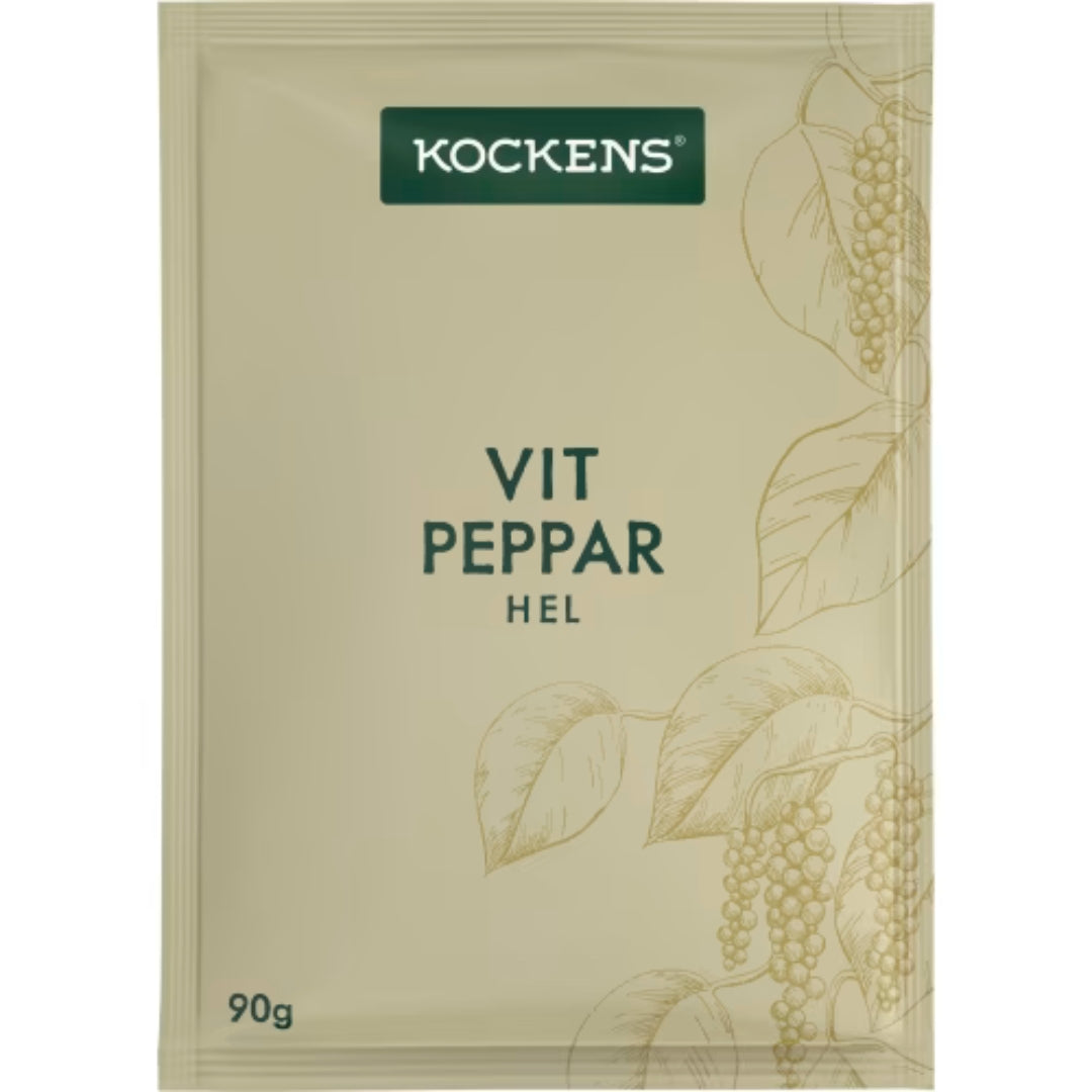 Kockens Vitpeppar Hel Påse - White Pepper 90g
