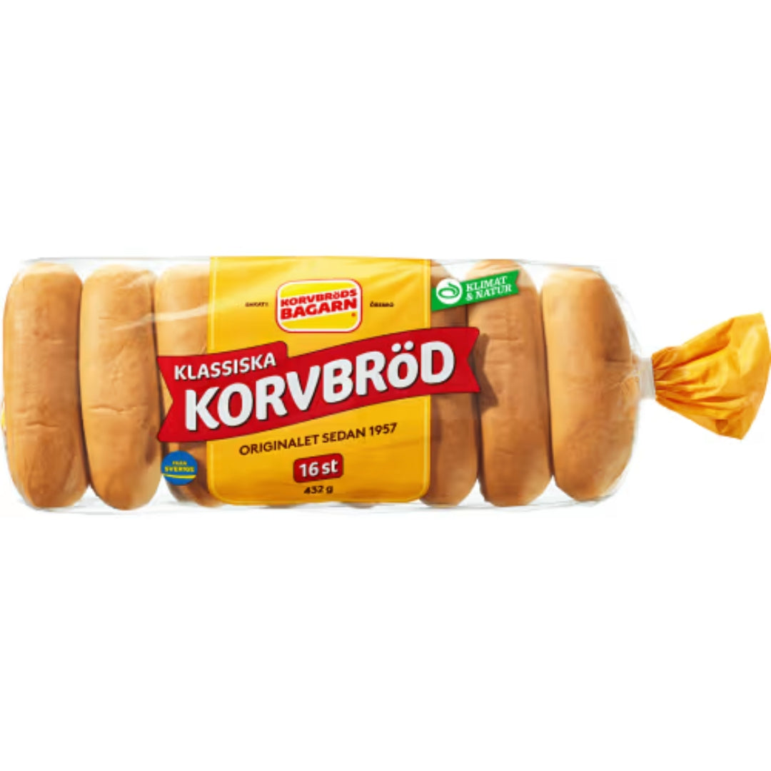 Korvbrödbagarn Korvbröd 16-pack - Hot Dog Buns 432g