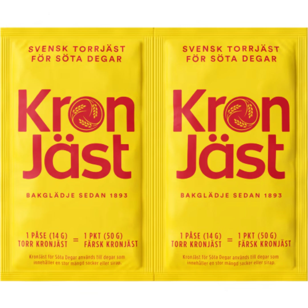 Kronjäst Torrjäst Söta Degar - Dried Yeast for Sweet Doughs 2x14g