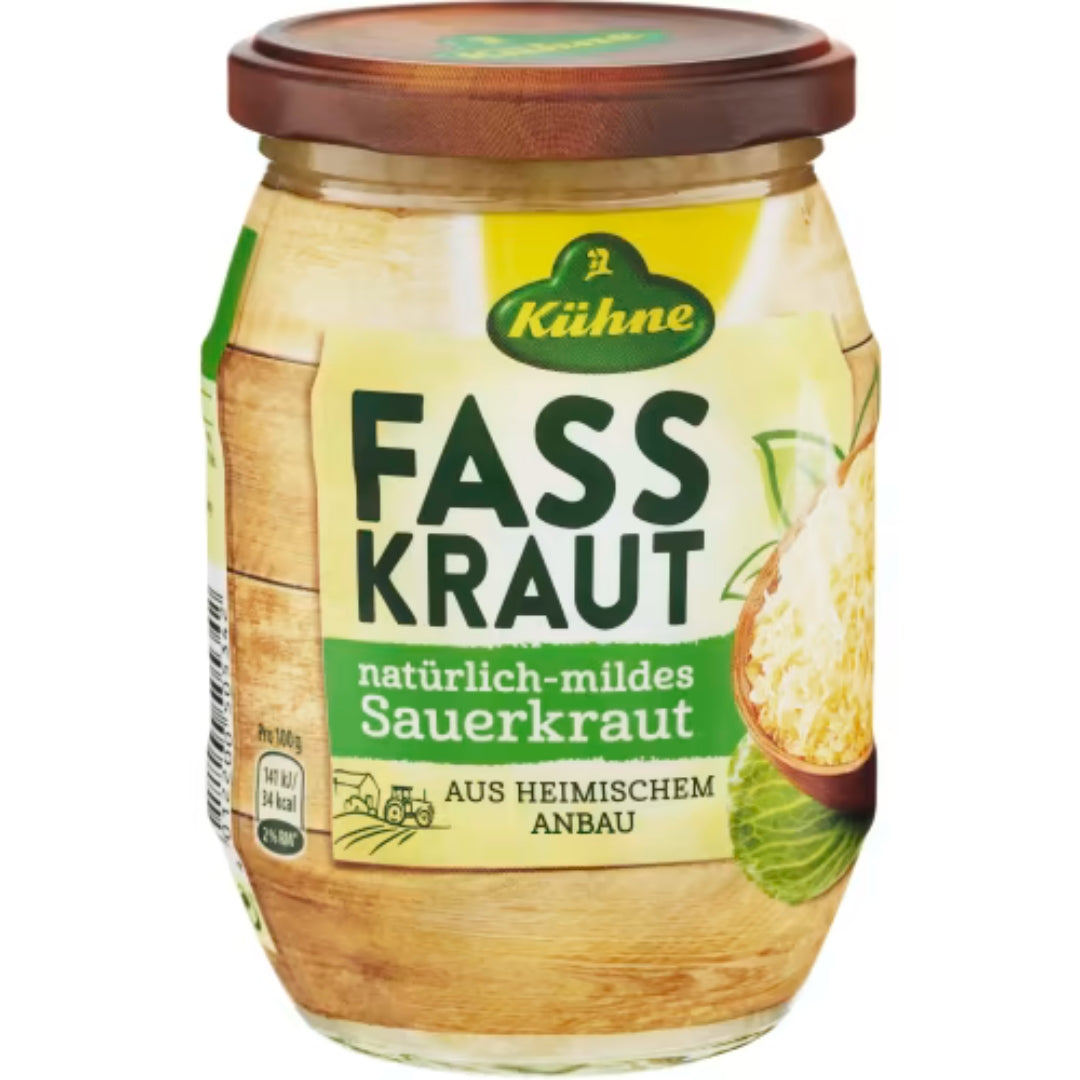 Kühne Fass Kraut Surkål Premium - Premium Sauerkraut 400g