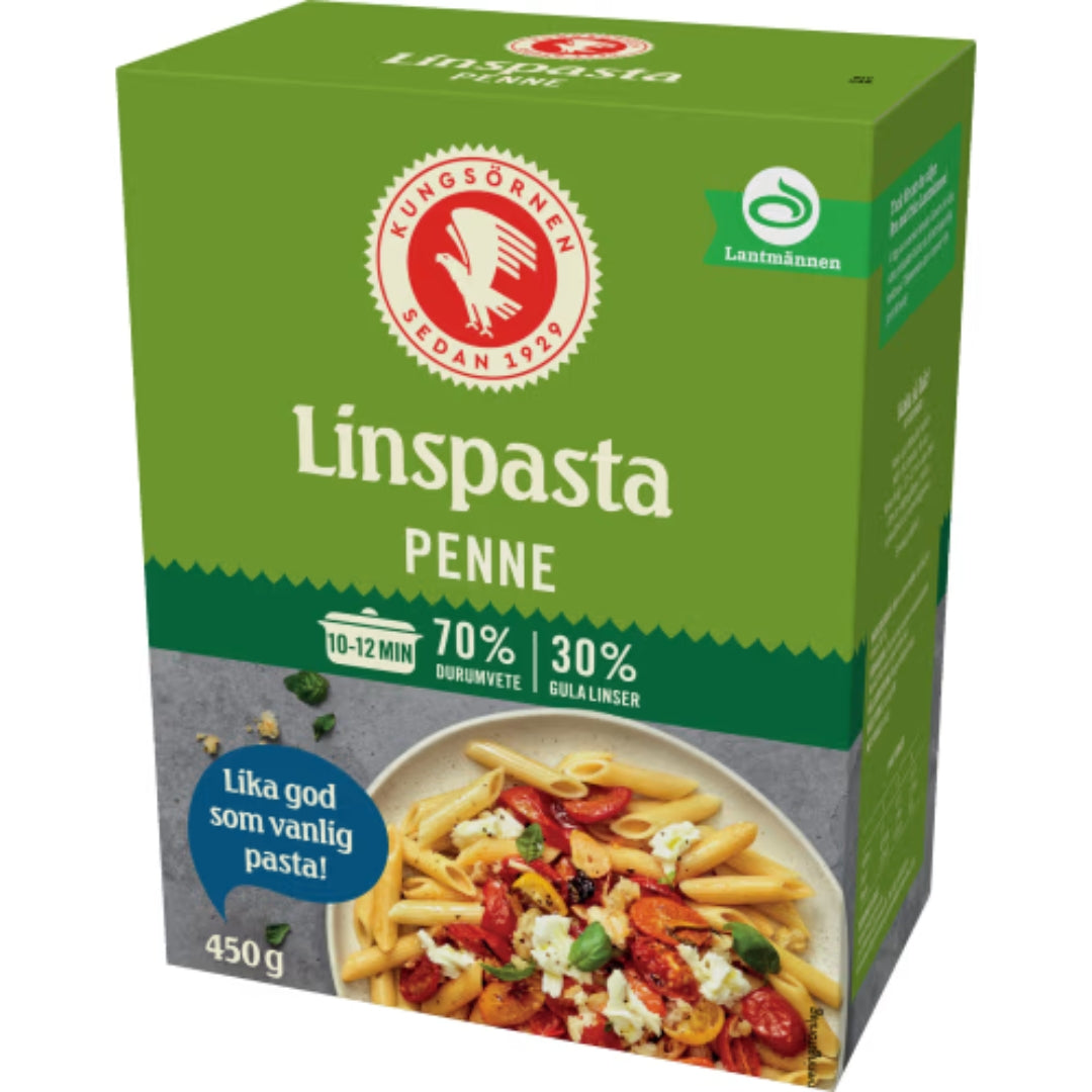 Kungsörnen Penne Linspasta - Pasta di lentil 450G