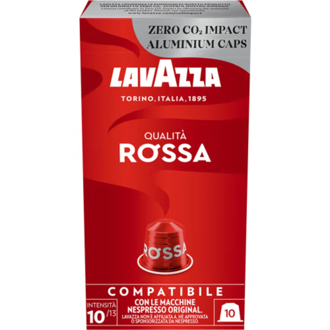 Lavazza Qualità Rossa Kaffekapslar - Full-Strength Espresso Coffee Capsules 10p