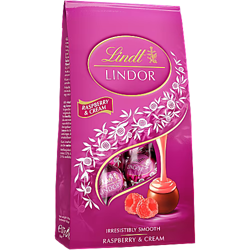 Lindt Lindorkulor Raspberry & Cream - Praline with Smooth and Creamy Chocolate 137g