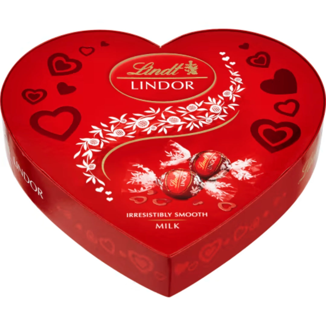 Lindt Lindor Chokladhjärta - Pralines with Milk Chocolate, and Creamy Filling 200g