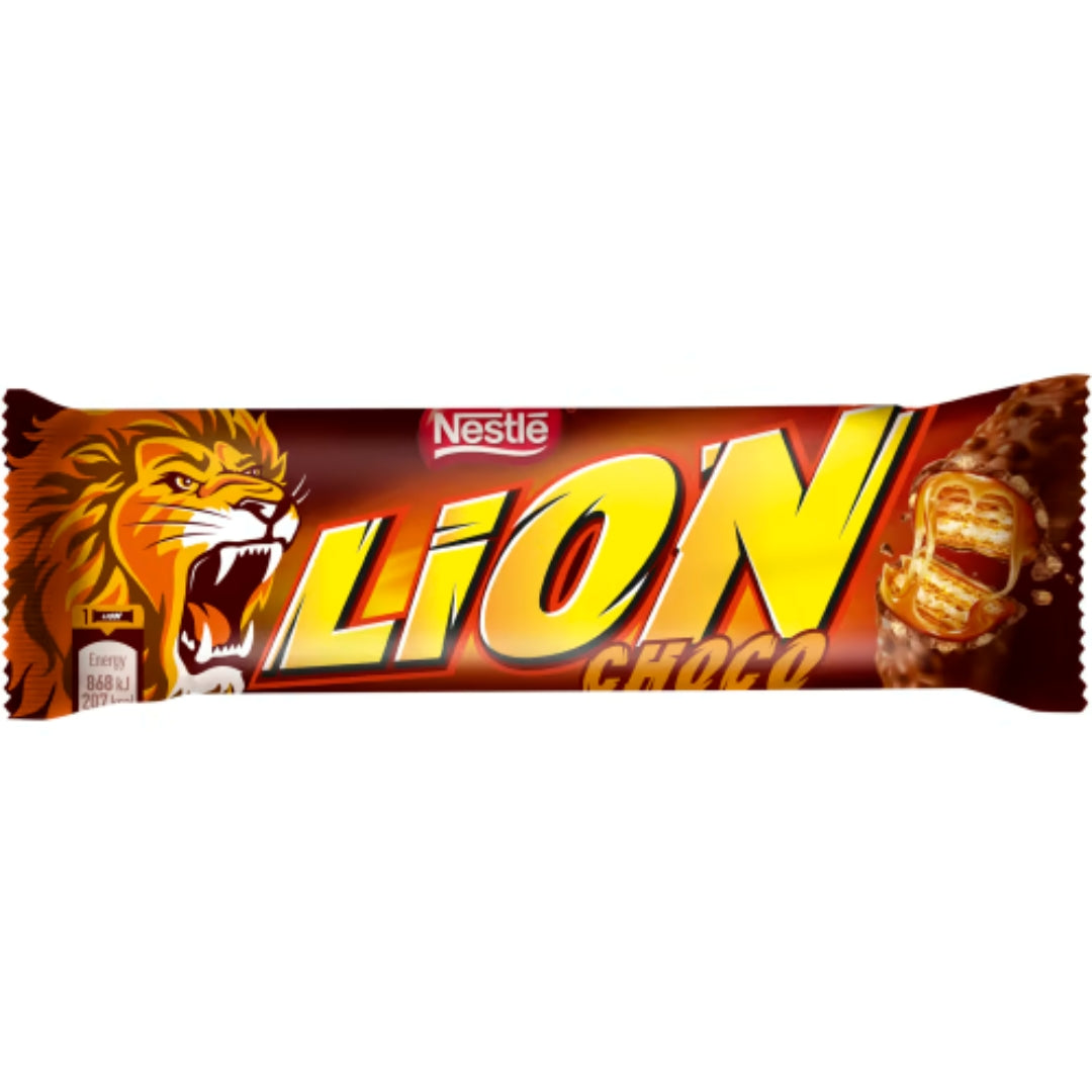 Nestlé Lion - wafer croccante, caramello e cereali croccanti, coperti, cioccolato al latte 42G
