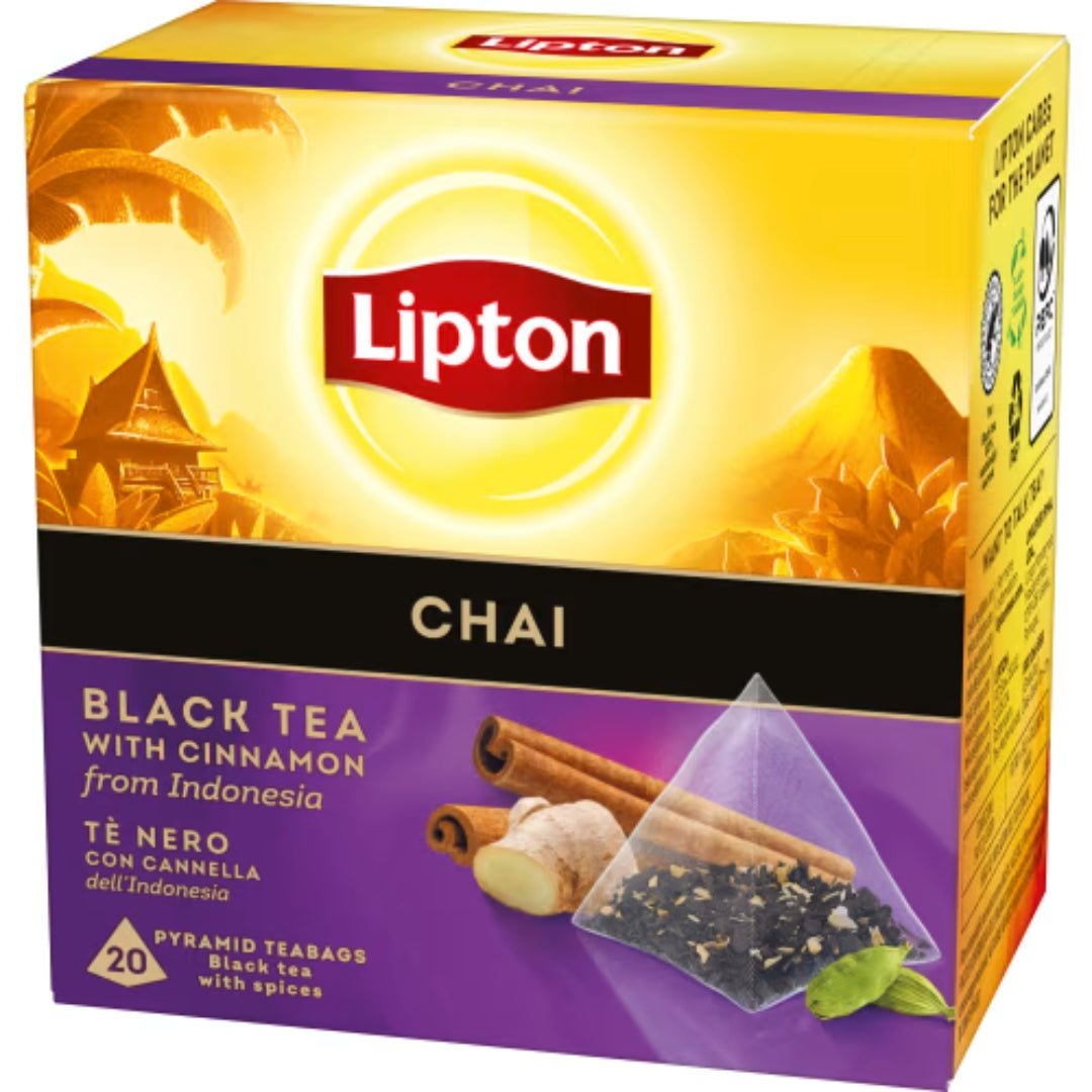 Lipton Chai Black Tea Pyramid - Chai Black Flavored Tea 20p