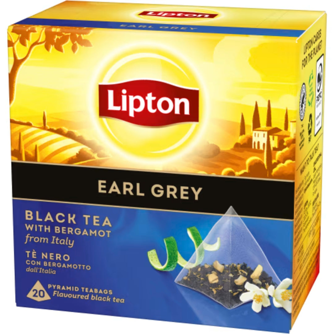 Lipton Earl Grey Black Tea Pyramid - Earl Grey Flavored Black Tea 20p