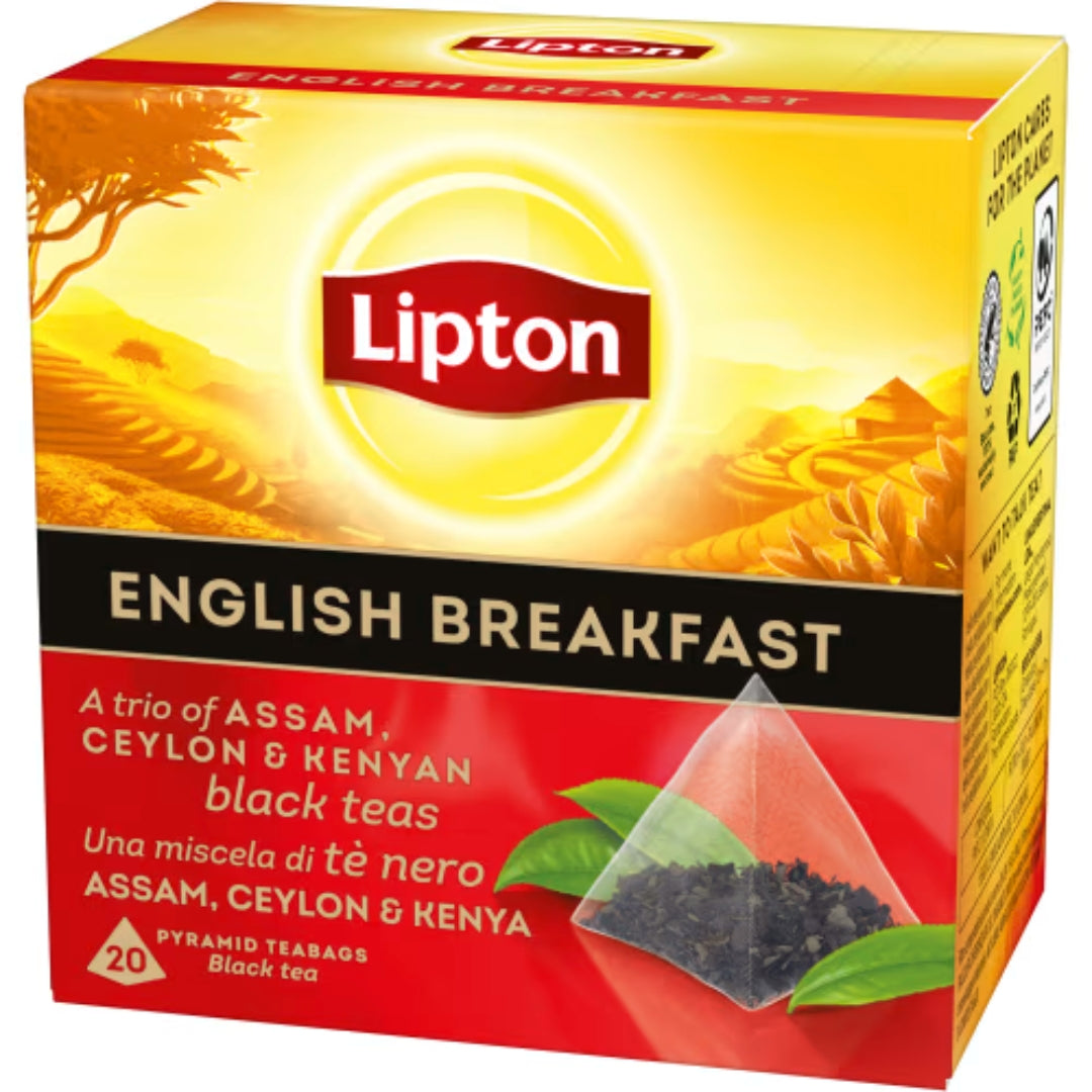 Lipton Eng Breakfast Black Tea Pyramid - English Breakfast Black Tea 20p