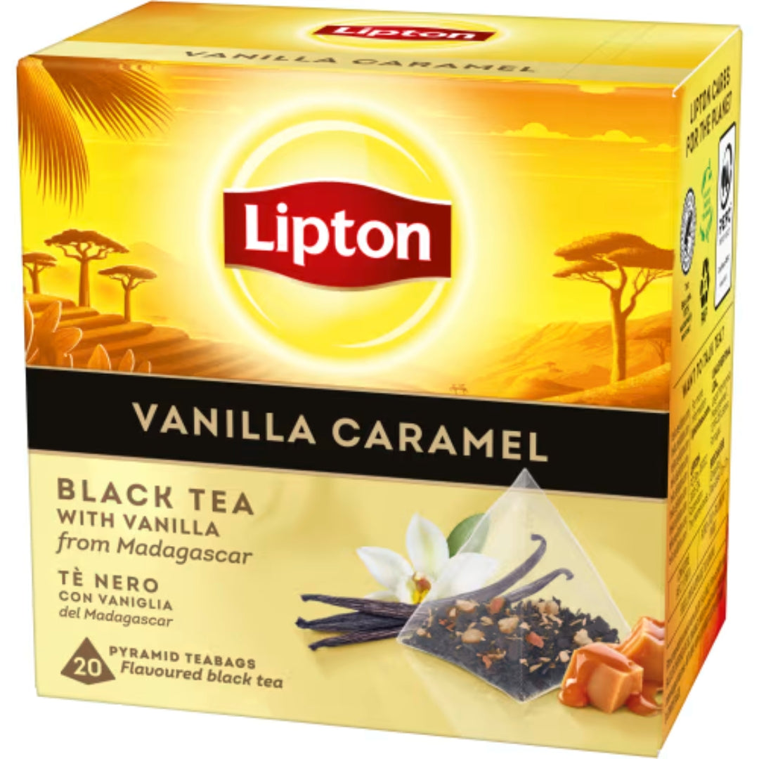 Lipton Vanilla Caramel/black Pyramid - Vanilla Caramel Flavored Black Tea 20p