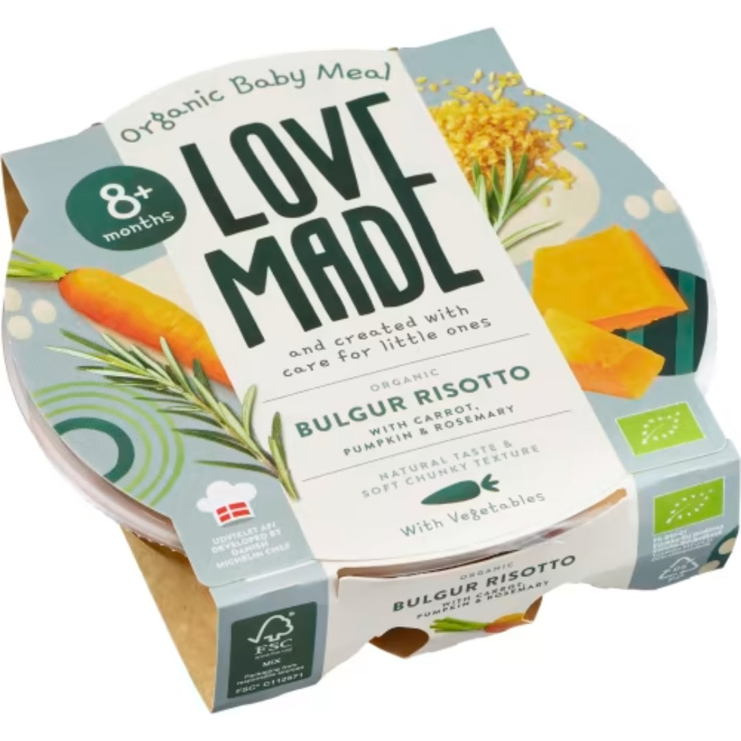 Love Made Bulgur Risotto 8 Månader - Risotto made with Bulgur 185g