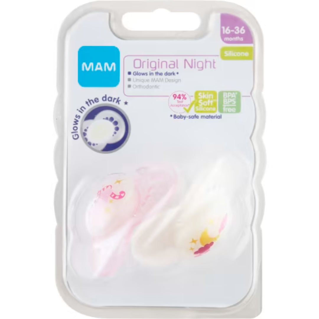 Mam Night Original Night Napp Silicon 16-36 Månader - Pacificatore notturno originale 2p