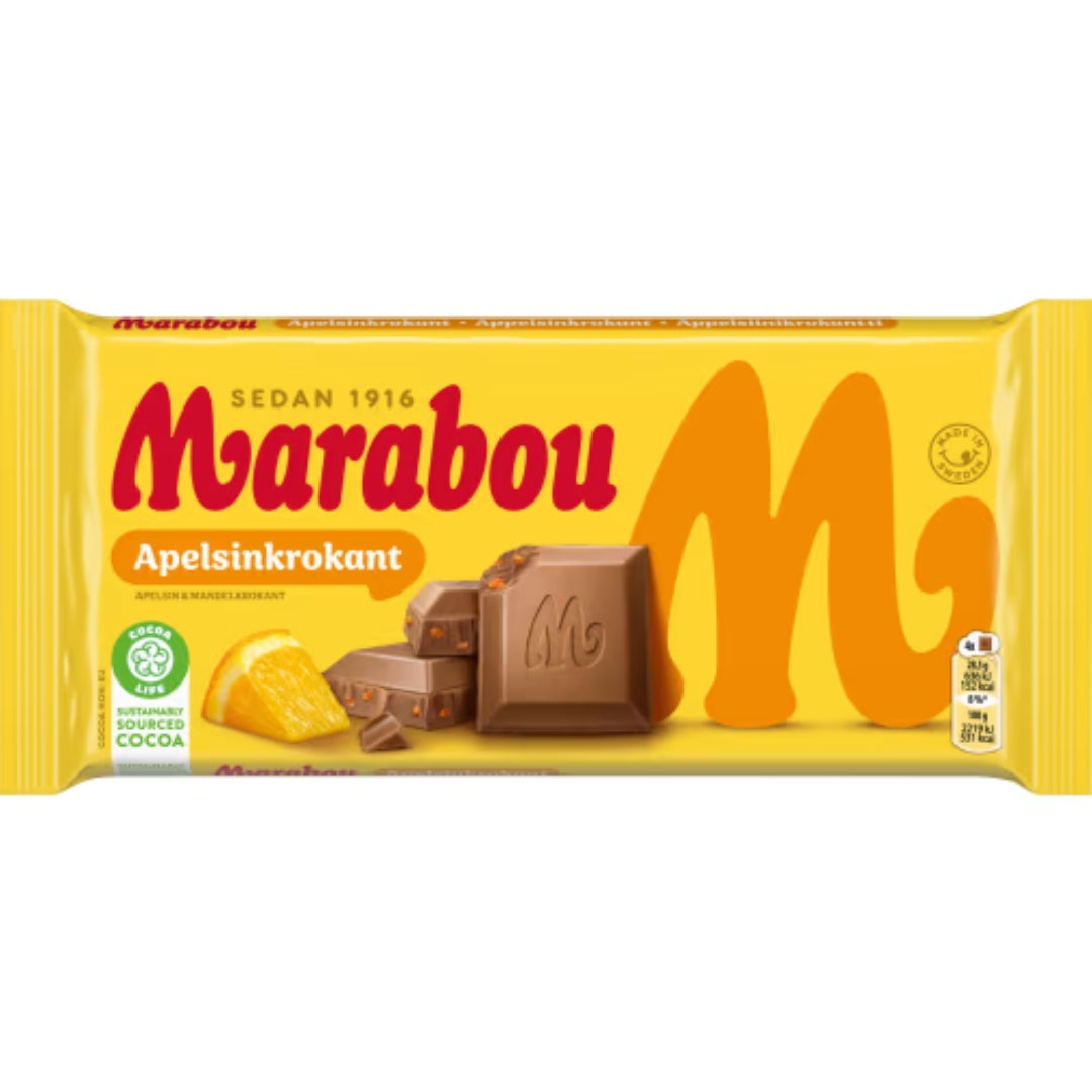Marabou Apelsinkrokant - Milk Chocolate With Orange Crisp 200g