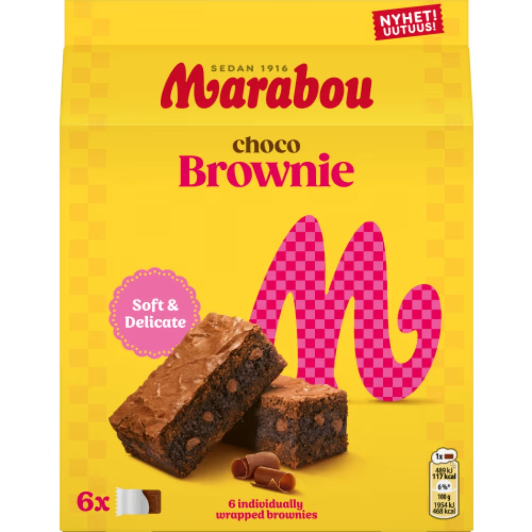Marabou Choco Brownie Kaka - maitosuklaa ja suklaan palat 150 g