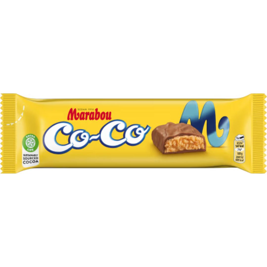 Marabou Co-Co-kookospähkinätoffee peitetty maitosuklaa 60 g