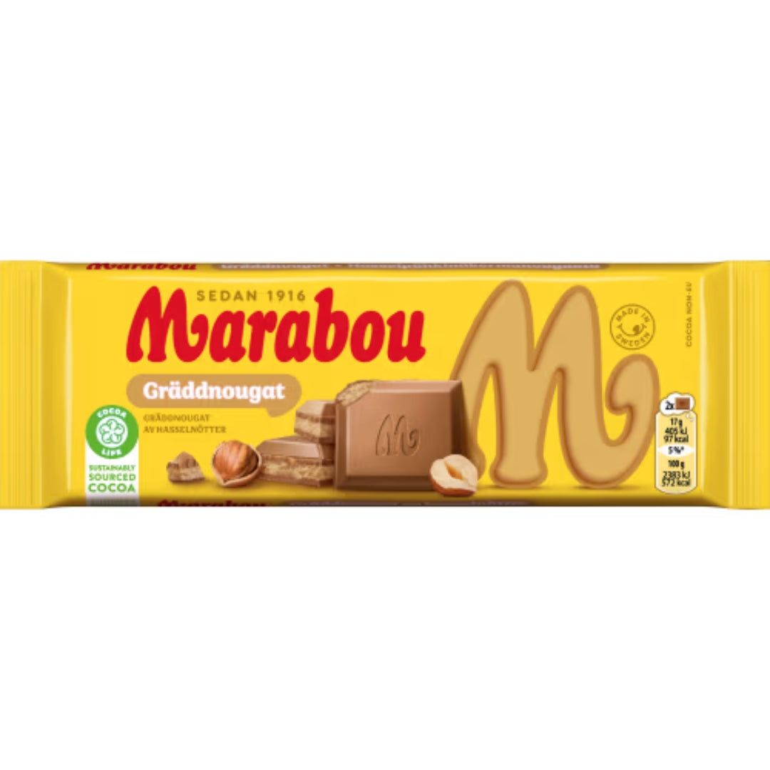 Marabou Gräddnougat - Milk Chocolate with Creamy Nougat 100g
