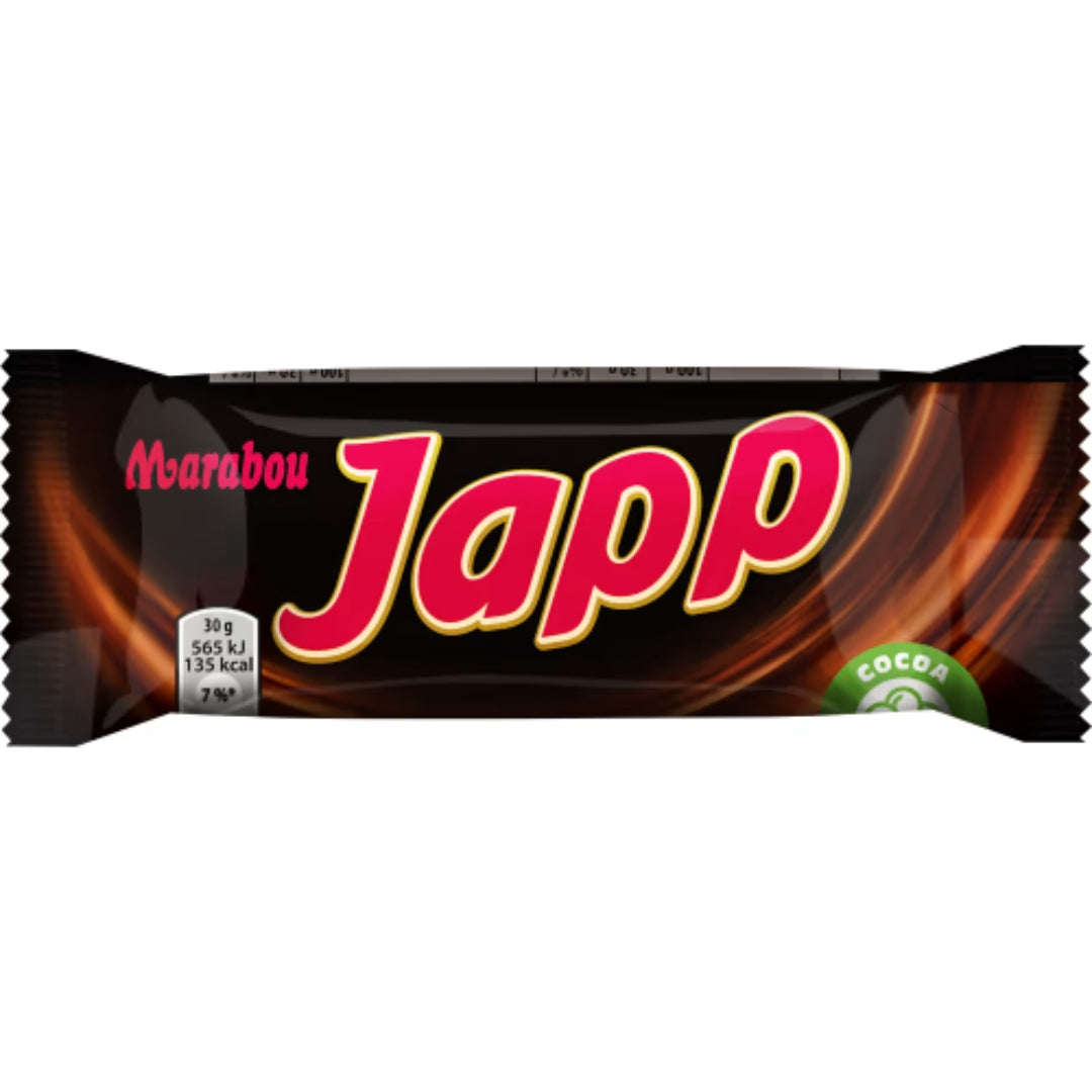 Marabou Japp - Soft Caramel and Chewy Nougat, Coated in Milk Chocolate 30g