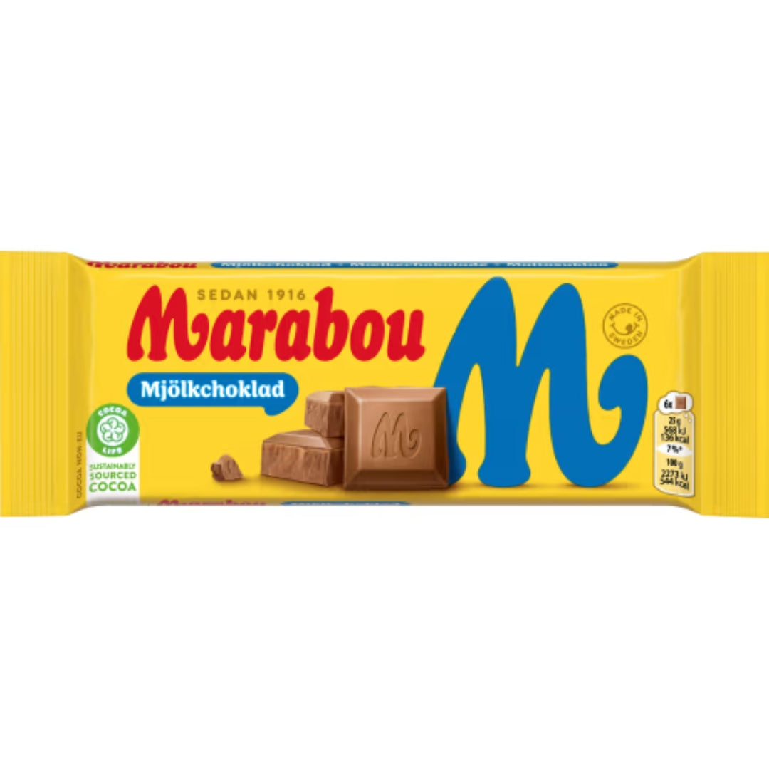 Marabou Mjölkchoklad Chokladkaka - Milk Chocolate bar 100g