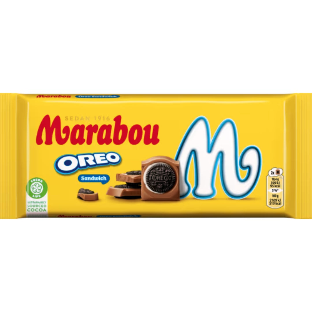 Marabou Oreo Sandwich - Milk Chocolate with whole Mini Oreo cookies 92g