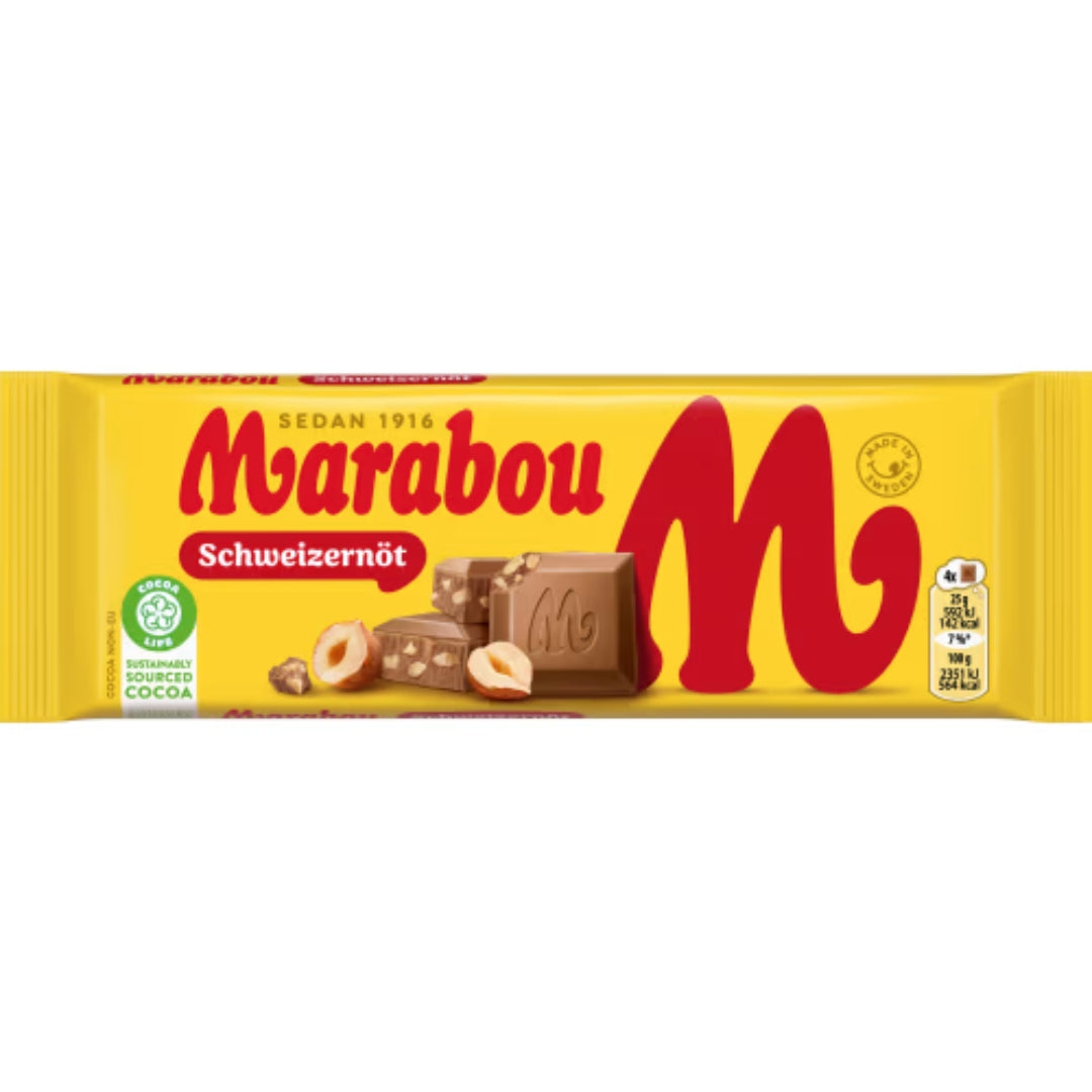 Marabou Mjölkchoklad Schweizernöt - Hazelnut Milk Chocolate 100g