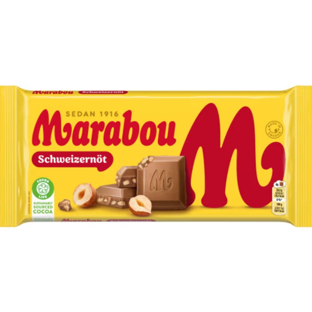 Marabou Mjölkchoklad Schweizernöt - Hazelnut Chocolate 200g