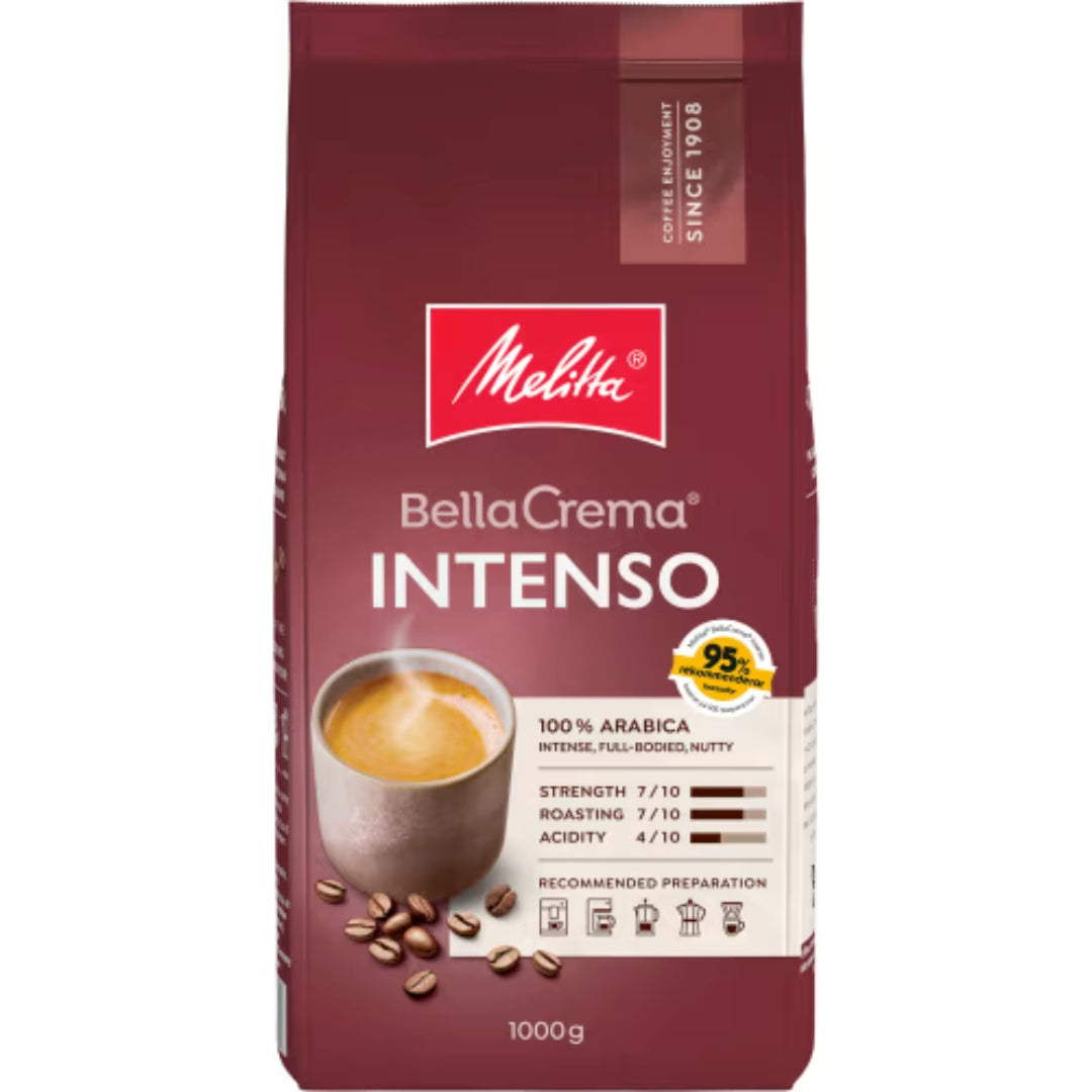 Melitta Intenso Bella Crema Hela Bönor - Caffe Crema Coffee Beans 1kg