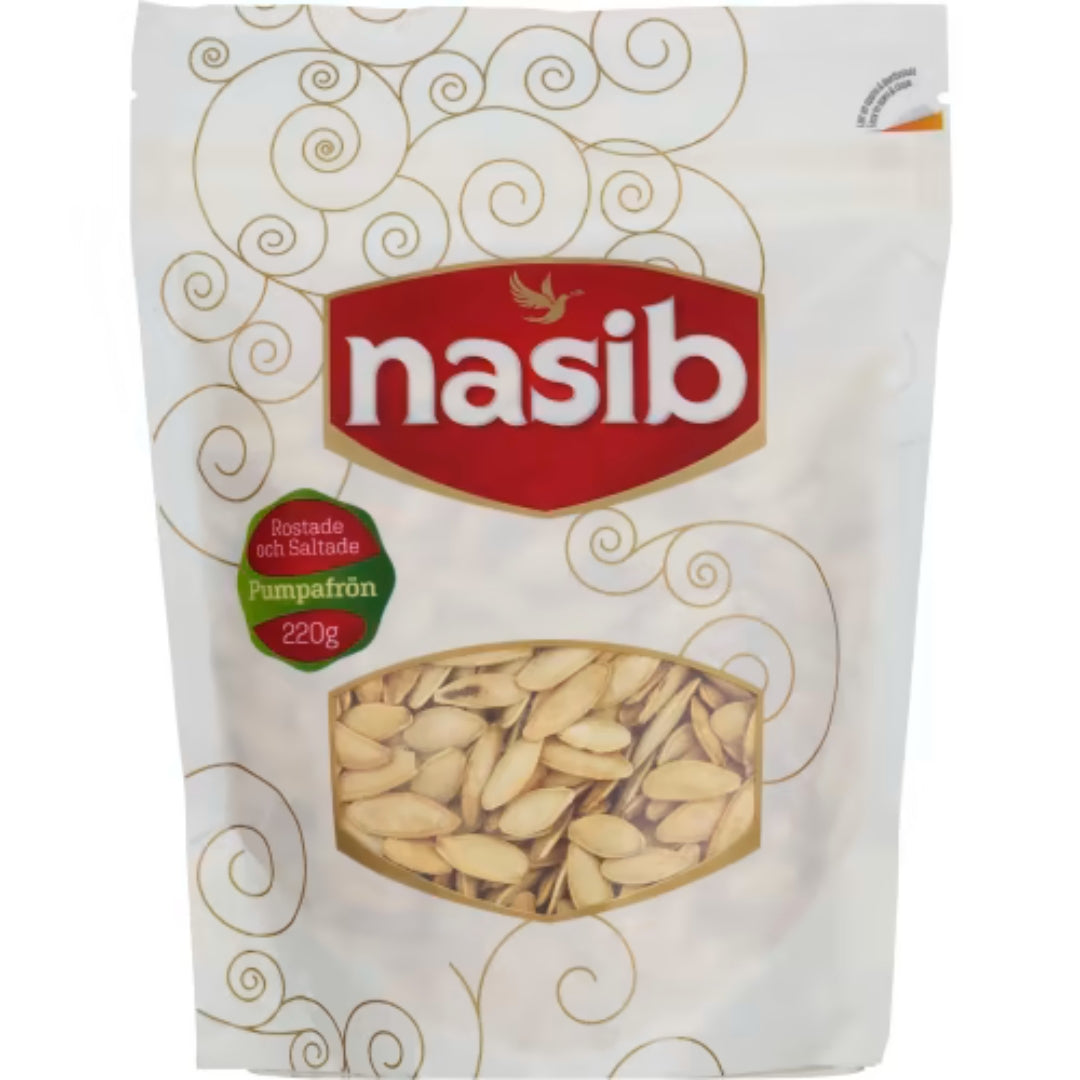 Nasib Pumpafrön Rostade & Sallade - Semi di zucca arrostiti e salati 220G