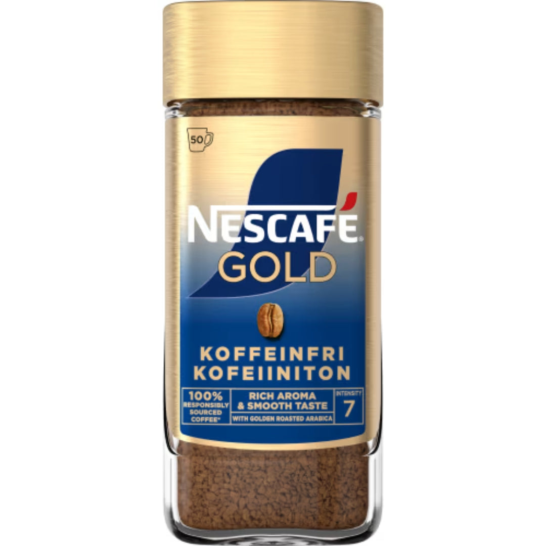 Nescafé Koffeinfri Gold Snabbkaffe - Decaffeinated Instant Coffee 100g