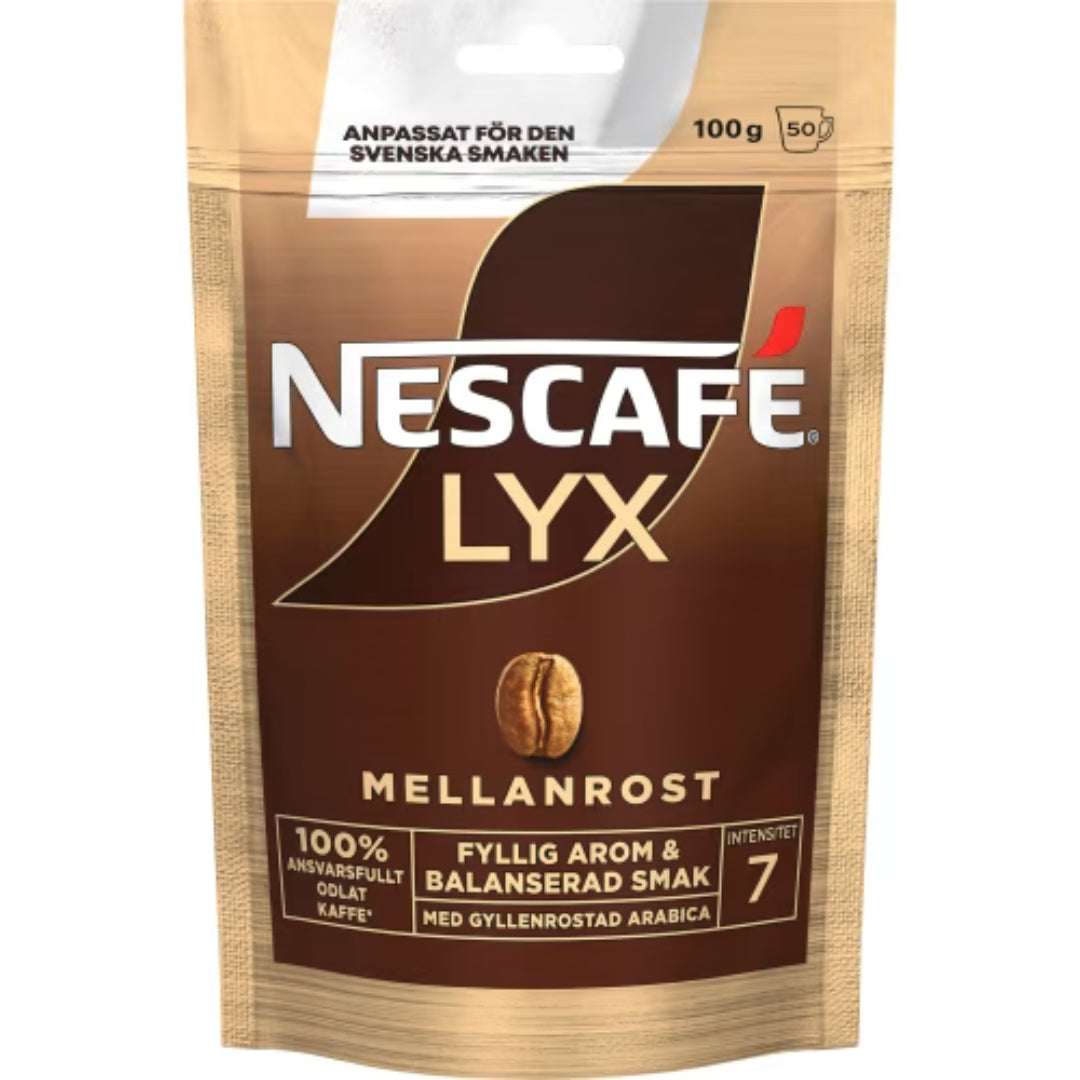 Nescafé Lyx Mellanrost Snabbkaffe - Luxury Instant Coffee 100g