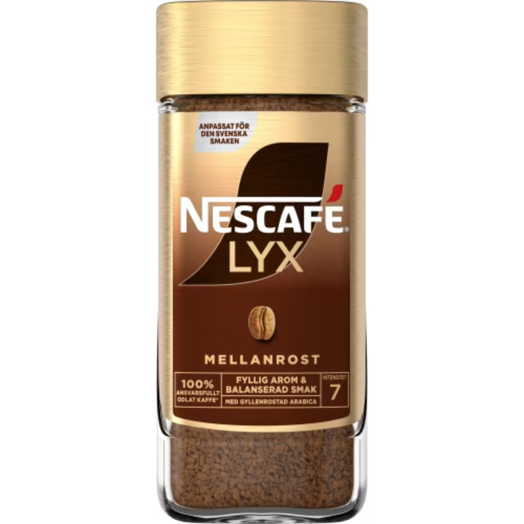 Nescafé Lyx Mellanrost Snabbkaffe - Luxury Instant Coffee 100g