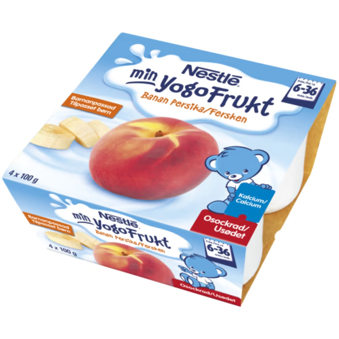 Nestlé Min Yogofrukt Persika Banan 6 Månader - Persika & Banana Yogurt 400g