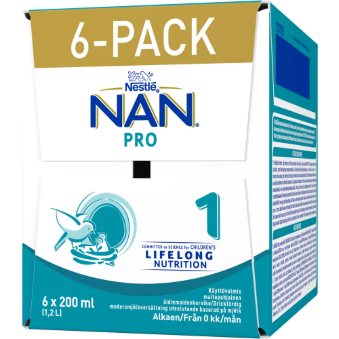 Nestlé Nan 1 Pro Modersmjölksirs Från 0 Månader-Formula infantile pronta da bere con 2’-FL e DHA 1.2L