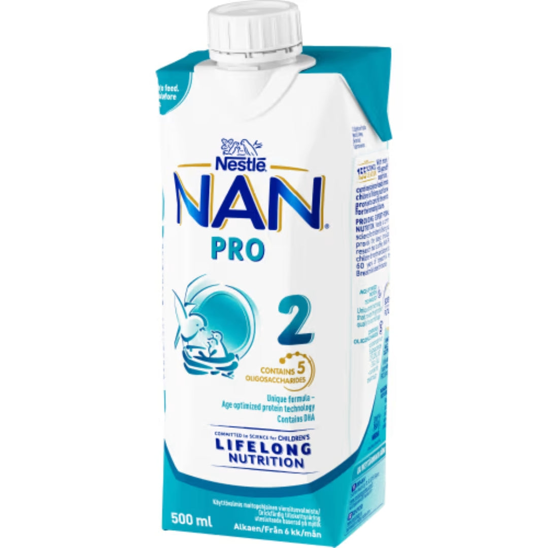 Nestlé Nan 2 Pro Modersmjölksirs Från 6 Månader-Drink al latte successivo con 2 '-FL e DHA 500ml