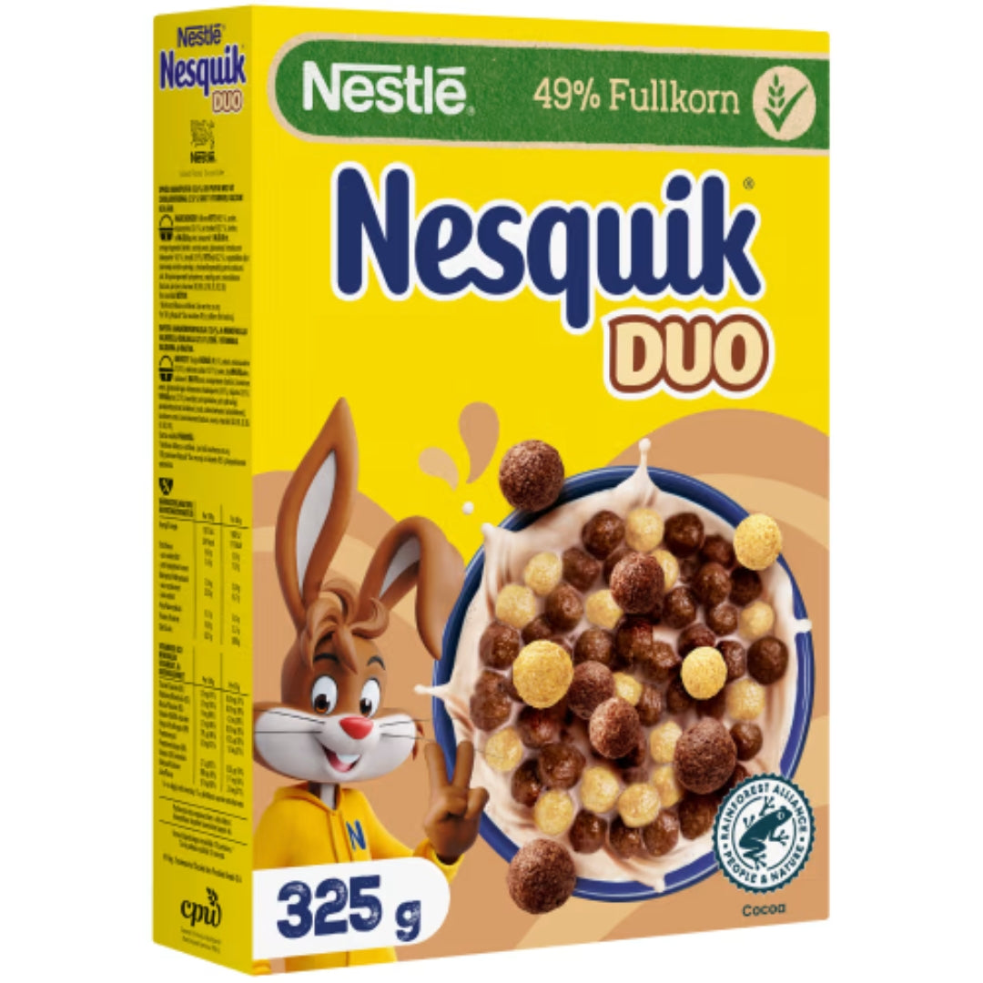 Nestlé Nesquik Duo Cereal Puffar - Chocolate & White Chocolate Cereal 325g