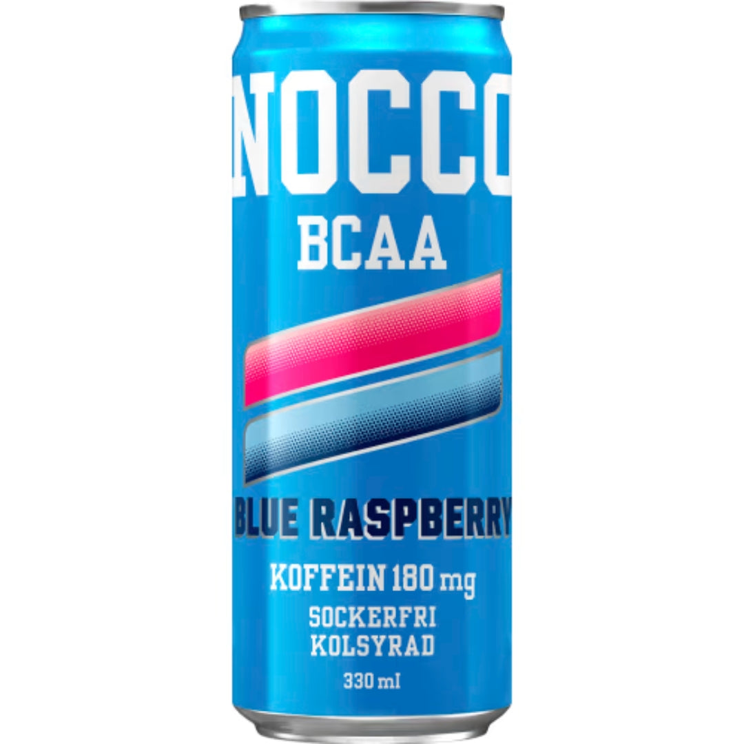 Nocco Blue Raspberry Sockerfri Energidryck Burk - Energy Drink 33cl