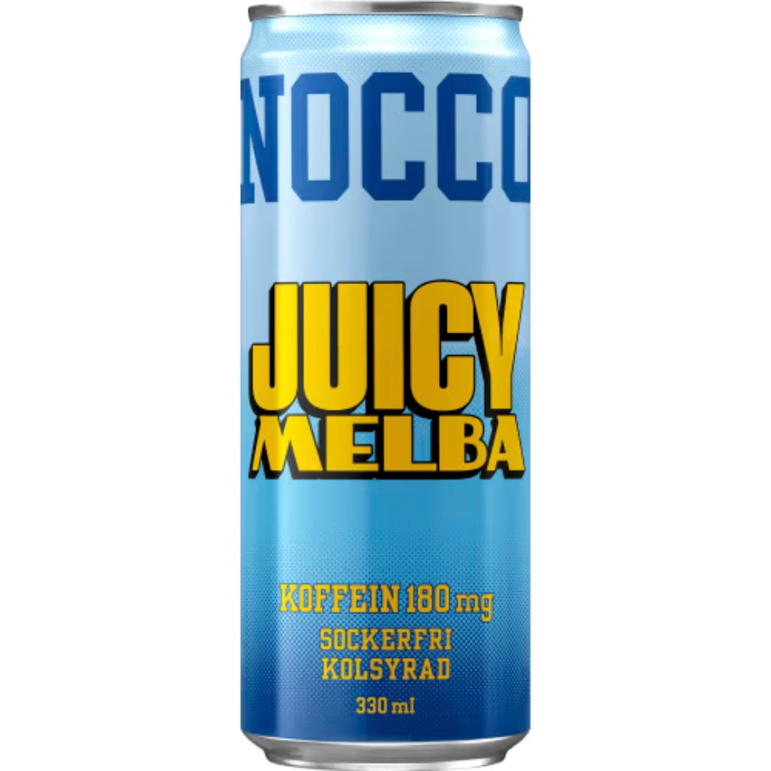 Nocco Juicy Melba Summer 2023 Edition Energidryck Burk - Energy Drink 33cl