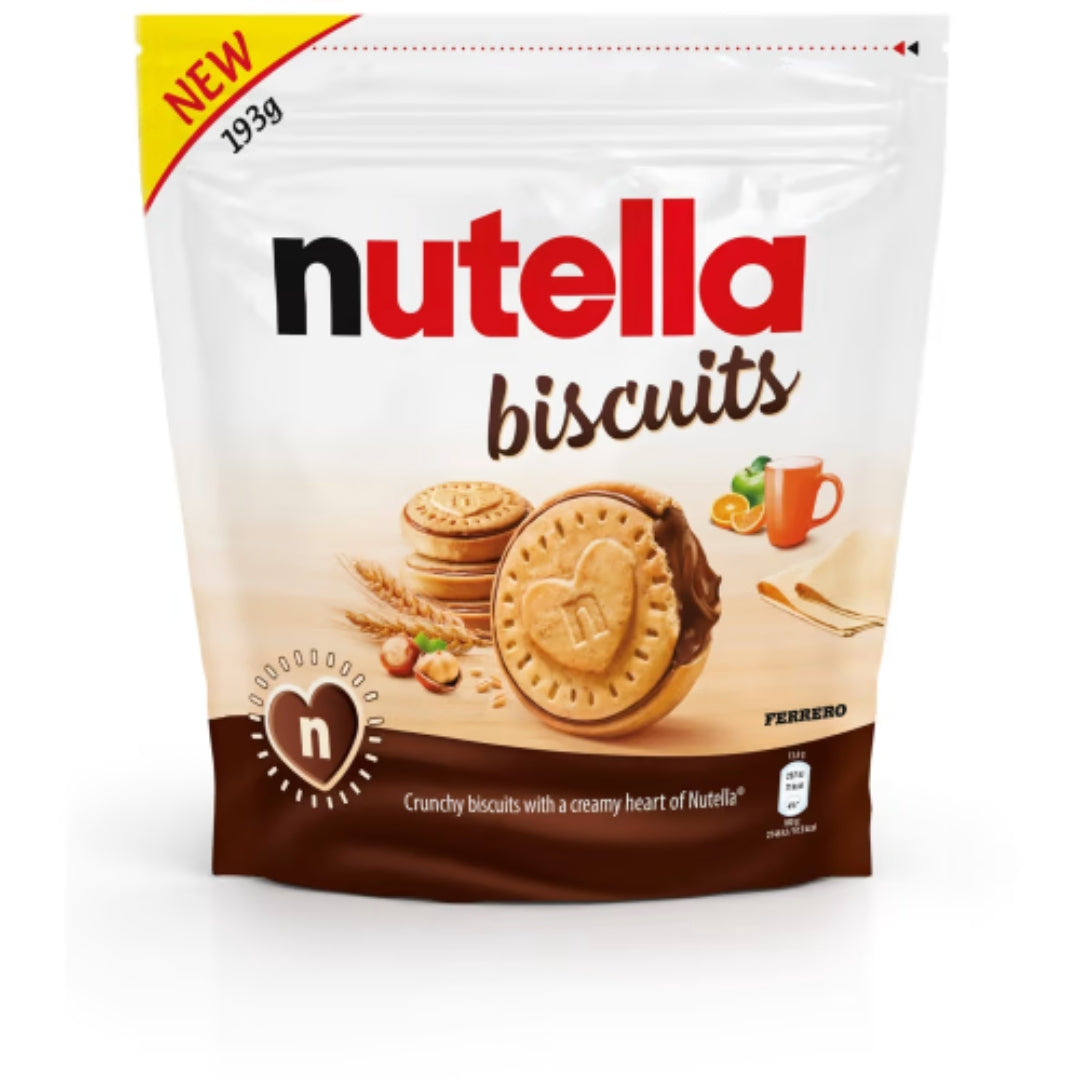 Biscuiti Ferrero Nutella - guscio di biscotto pieno di Nutella cremosa 193G