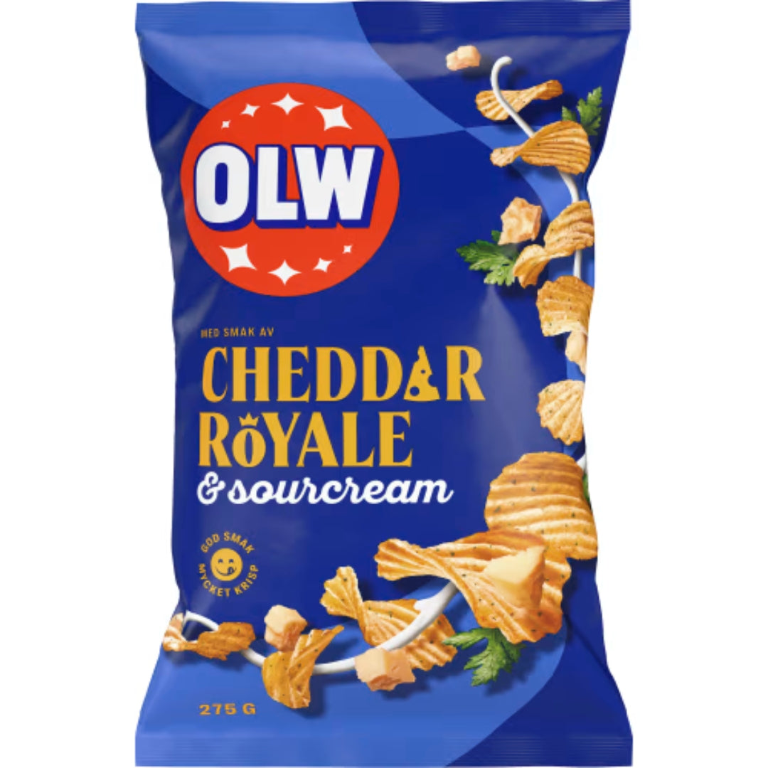 OLW Cheddar Royale & Sourcream Chips - Cheddar Royale & Sourcream Chips 275g