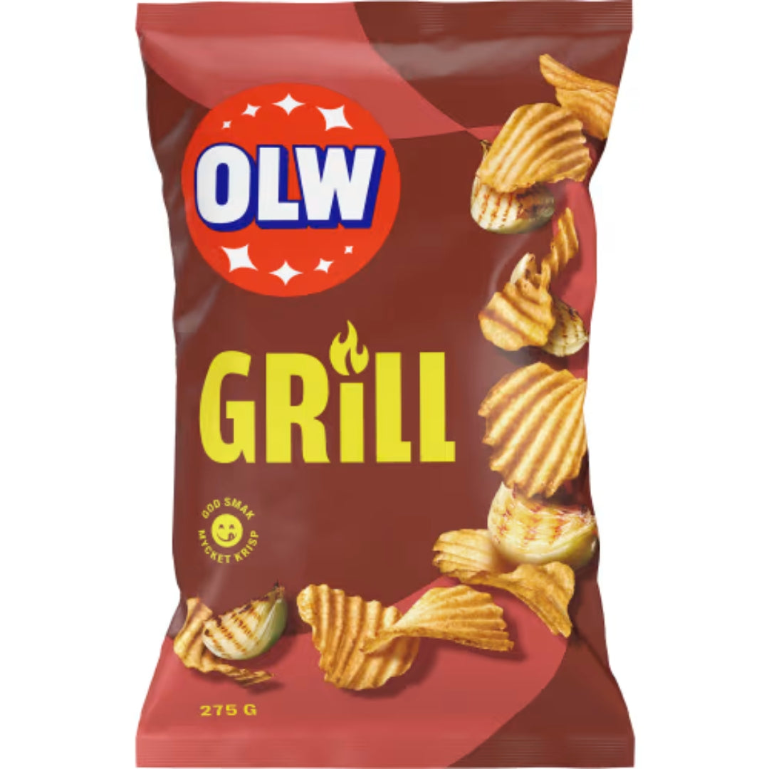 OLW GrillChips - sirut, jotka on maustettu suolalla ja sipulin 275 g