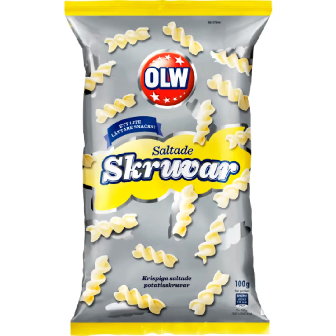 OLW Skruvar Lättsaltade - Lightly Salted Potato Twists 100g