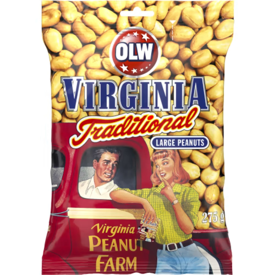Olw Virginia tradizionale Jordnötter - Peanuts arrostite e salate 275G