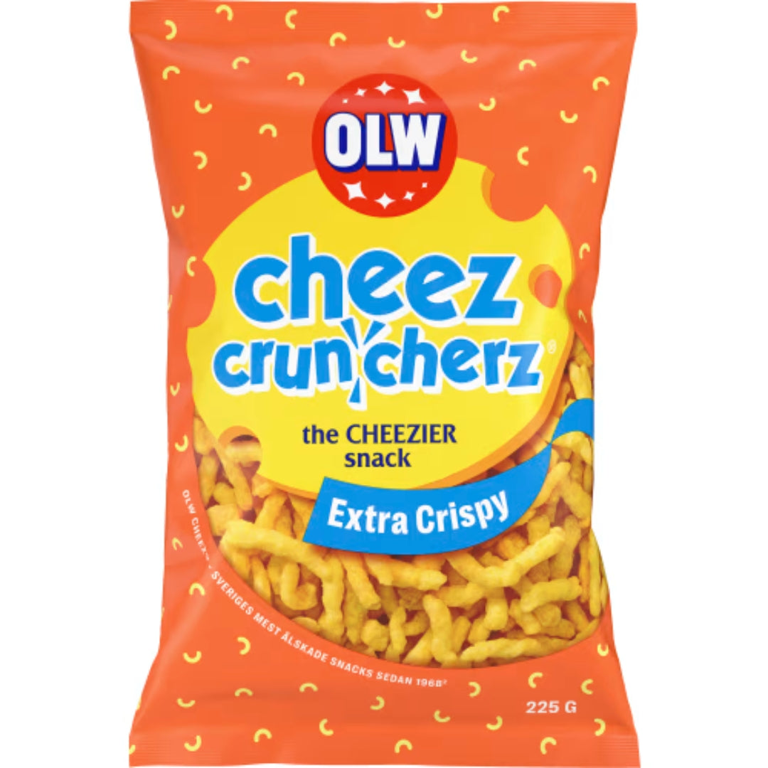 OLW Cheez Cruncherz – Corn Snacks 225g